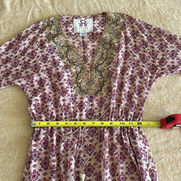 Figue XXS silk chiffon printed caftan 🛑SOLD LINCOLN RD - Picture 4 of 8